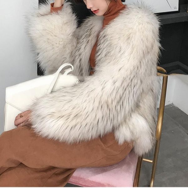 women's fur & faux women autumn winter imitation jacket coat loose short thick warm, Black
women's fur & faux women autumn winter imitation jacket coat loose short thick warm, Black