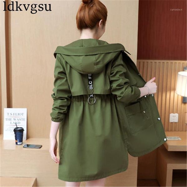 women's trench coats 2021 korean spring autumn hooded long windbreaker jacket drawstring waist slimming casual outerwear v2371, Tan;black
women's trench coats 2021 korean spring autumn hooded long windbreaker jacket drawstring waist slimming casual outerwear v2371, Tan;black
