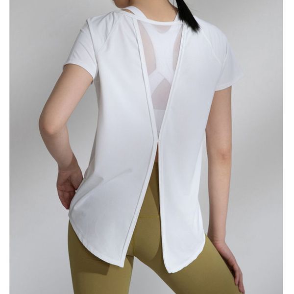 open back mesh sport fitness women yoga workout woman tshirts blouse gym fitness sports shirt running loose clothes, White;red
open back mesh sport fitness women yoga workout woman tshirts blouse gym fitness sports shirt running loose clothes, White;red