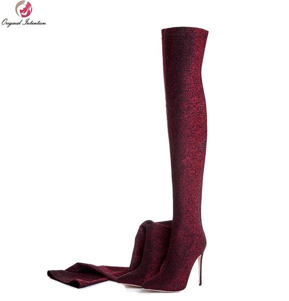 original intention new women over the knee boots nice pointed toe thin heels boots colors shoes woman plus us size 3-10.5, Black
original intention new women over the knee boots nice pointed toe thin heels boots colors shoes woman plus us size 3-10.5, Black