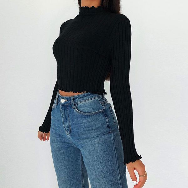 french romance ruffle women long sleeves turtleneck shirts 2020 spring autumn soft slim stretch solid color simple, White
french romance ruffle women long sleeves turtleneck shirts 2020 spring autumn soft slim stretch solid color simple, White