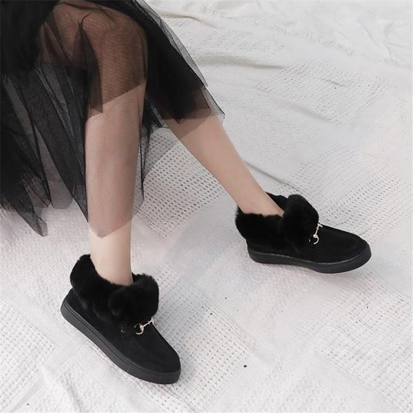 thickened real hair everyday warm round head flat heel low tube deep mouth low solid color leisure snow boots in wint1, Black
thickened real hair everyday warm round head flat heel low tube deep mouth low solid color leisure snow boots in wint1, Black