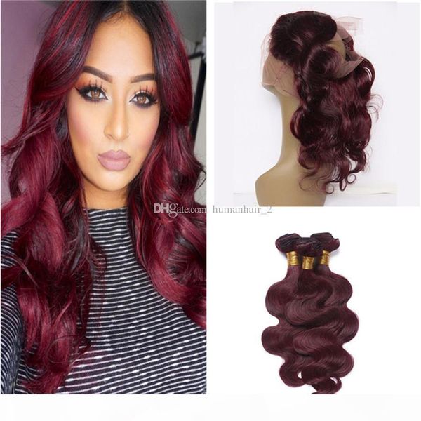pre plucked 360 frontal with 99j virgin hair bundles burgundy body wave wavy hair 3 bundles with 360 frontal 22.5x4x2 inch, Black;brown
pre plucked 360 frontal with 99j virgin hair bundles burgundy body wave wavy hair 3 bundles with 360 frontal 22.5x4x2 inch, Black;brown