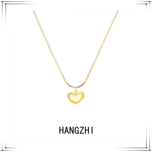 chains hangzhi 2021 trendy simple heart white shell pendant gold color no fade titanium steel necklace for women girl party jewelry, Silver
chains hangzhi 2021 trendy simple heart white shell pendant gold color no fade titanium steel necklace for women girl party jewelry, Silver