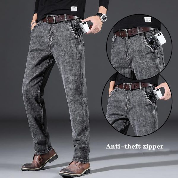 men's jeans spring anti-theft zipper men classic style smoky gray straight stretch comfortable denim trousers male brand blue,6210
men's jeans spring anti-theft zipper men classic style smoky gray straight stretch comfortable denim trousers male brand blue,6210