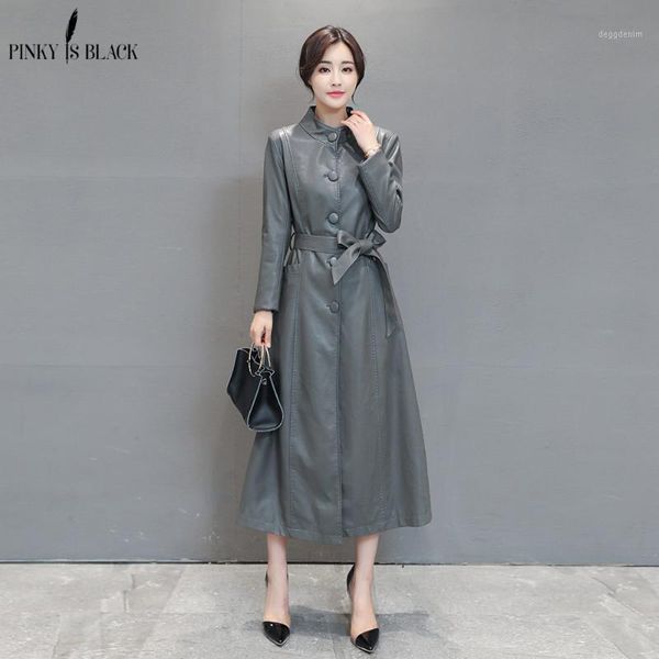 women's leather & faux pinkyisblack autumn winter high fashion street pu jacket women x-long casual warm cotton lining coat1, Black
women's leather & faux pinkyisblack autumn winter high fashion street pu jacket women x-long casual warm cotton lining coat1, Black