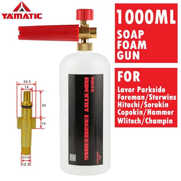 garden hoses foam gun cannon lance car wash soap shampoo sprayer for lavor/foreman/sterwins/hitachi/sorokin/copokin/hammer nozzle
garden hoses foam gun cannon lance car wash soap shampoo sprayer for lavor/foreman/sterwins/hitachi/sorokin/copokin/hammer nozzle