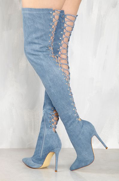2020 of new women faggot shoe fancy lace-up skin denin cut-out jean to long knee high heeled boots in shoes uqpl, Black
2020 of new women faggot shoe fancy lace-up skin denin cut-out jean to long knee high heeled boots in shoes uqpl, Black