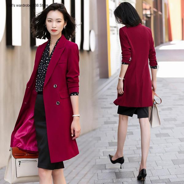 double-breasted high-end long-sleeved mid-length red windbreaker 2021 autumn winter new women's temperament slim, Black;brown
double-breasted high-end long-sleeved mid-length red windbreaker 2021 autumn winter new women's temperament slim, Black;brown