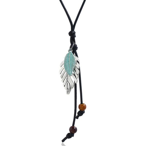 chains punk fashion boho pendant necklace casual long leather sweater chain metal leaf charm rope cords vintage bohemian ethnic jewelry, Silver
chains punk fashion boho pendant necklace casual long leather sweater chain metal leaf charm rope cords vintage bohemian ethnic jewelry, Silver