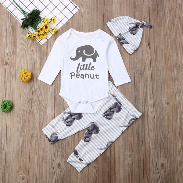 clothing sets baby boy clothes 2021 born kid elephant long sleeve romper pants hat autumn set 0-24m, White
clothing sets baby boy clothes 2021 born kid elephant long sleeve romper pants hat autumn set 0-24m, White