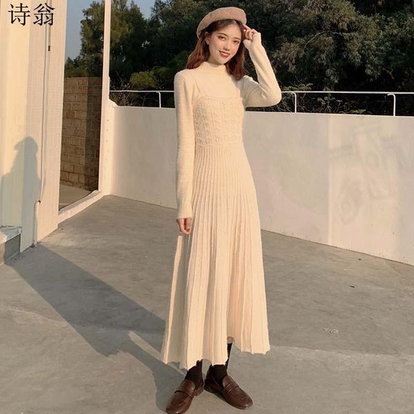 casual dresses korean elegant ladies two-piece knitted sweater one-piece woman pullover + slim dress 2021 winter women long sleeves, Black;gray
casual dresses korean elegant ladies two-piece knitted sweater one-piece woman pullover + slim dress 2021 winter women long sleeves, Black;gray