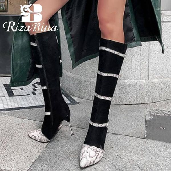 rizabina plus size 32-48 snakeskin women knee high boots pointed toe zipper buckle thin high heels shoes women footwear1, Black
rizabina plus size 32-48 snakeskin women knee high boots pointed toe zipper buckle thin high heels shoes women footwear1, Black