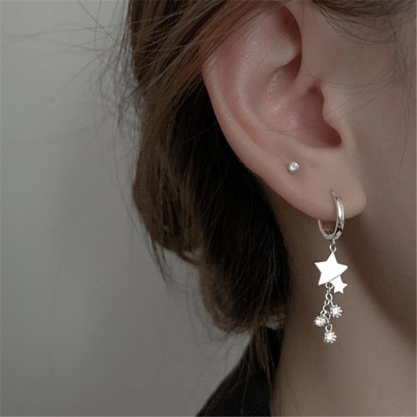 925 sterling silver tassel crystal star stud earrings for women girl trendy elegant party jewelry prevent allergy eh604, Golden;silver
925 sterling silver tassel crystal star stud earrings for women girl trendy elegant party jewelry prevent allergy eh604, Golden;silver