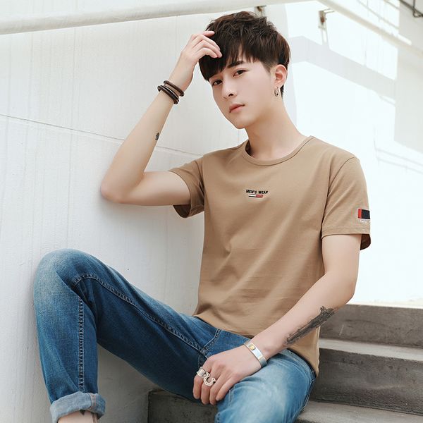 7020 new round neck half sleeve t-shirt korean fashion men's summer short, White;black
7020 new round neck half sleeve t-shirt korean fashion men's summer short, White;black