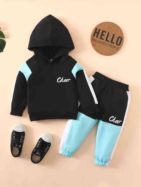 baby letter graphic raglan sleeve contrast panel sweatshirt & colorblock sweatpants she, White
baby letter graphic raglan sleeve contrast panel sweatshirt & colorblock sweatpants she, White