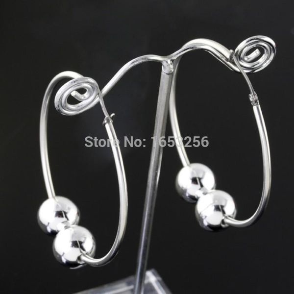 wholesale 5pair stainless steel hoop earrings with 6mm steel solid ball beads charms for women, Golden;silver
wholesale 5pair stainless steel hoop earrings with 6mm steel solid ball beads charms for women, Golden;silver