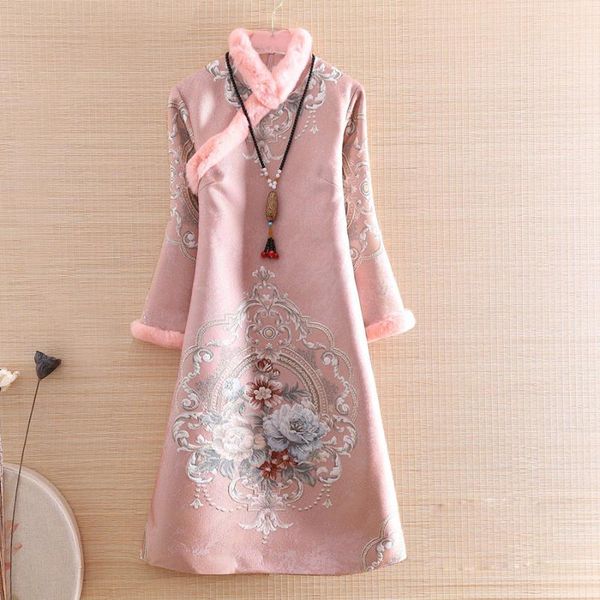 high-end winter women chinese style fur print dress jacquard warm dresses elegant slim lady warm qipao party dress s-xxl, Red
high-end winter women chinese style fur print dress jacquard warm dresses elegant slim lady warm qipao party dress s-xxl, Red