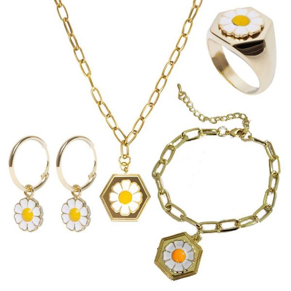 coloful daisy flower hawaiian earrings flower floral pendant necklace earrings bracelet for women fashion jewelry set, Silver
coloful daisy flower hawaiian earrings flower floral pendant necklace earrings bracelet for women fashion jewelry set, Silver