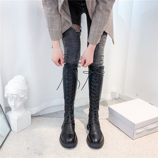 goohojio 2020 retro thick knee-high knight boots women shoes fashion lace-up leather shoes women autumn square heel boots woman, Black
goohojio 2020 retro thick knee-high knight boots women shoes fashion lace-up leather shoes women autumn square heel boots woman, Black