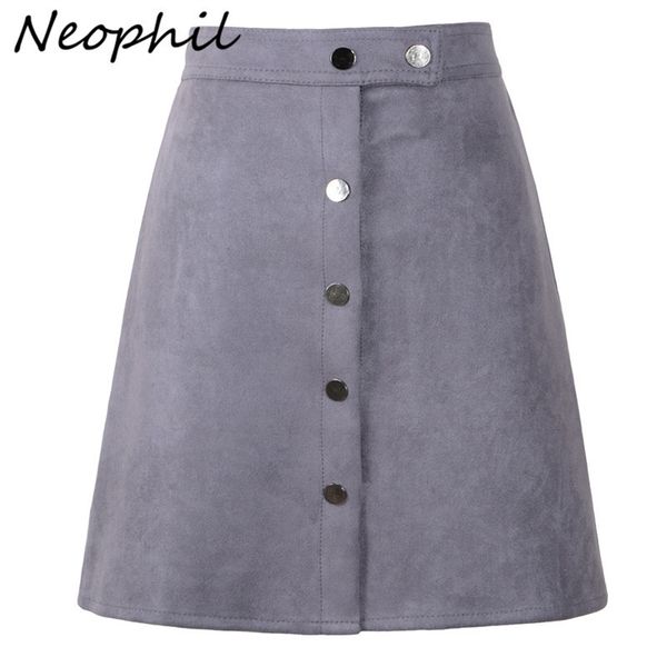 neophil summer women suede button mini vintage style a line skirts high waist black wrap ladies short skirt tutu saia s1001 y200326
neophil summer women suede button mini vintage style a line skirts high waist black wrap ladies short skirt tutu saia s1001 y200326