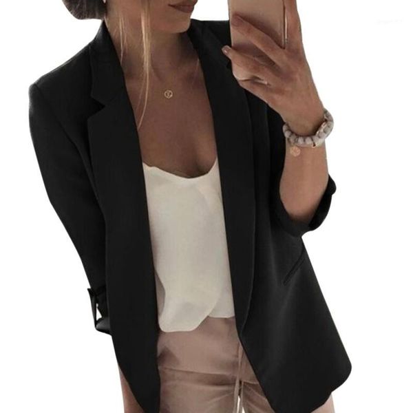 women coat jacket vintage office lady blazer long sleeve loose suit blazer female 2019 elegant solid color simple basic autumn1, White;black
women coat jacket vintage office lady blazer long sleeve loose suit blazer female 2019 elegant solid color simple basic autumn1, White;black