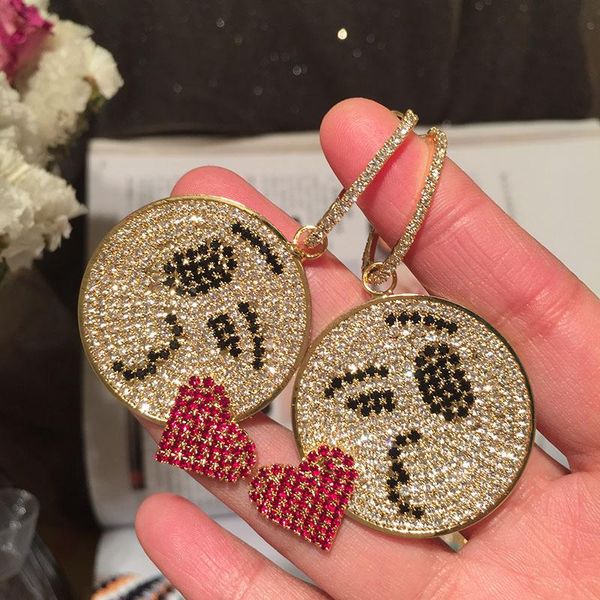 dangle & chandelier trendy luxury simple round drop earrings for women heart shiny crystal zircon party temperament fashion jewelry gift acc, Silver
dangle & chandelier trendy luxury simple round drop earrings for women heart shiny crystal zircon party temperament fashion jewelry gift acc, Silver