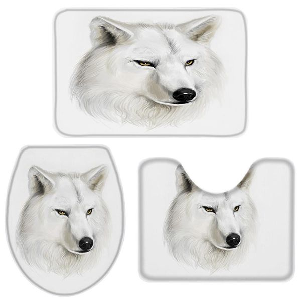 bath accessory set animal white wolf bathroom toilet cover mat pedestal rug non-slip accessories home doormat
bath accessory set animal white wolf bathroom toilet cover mat pedestal rug non-slip accessories home doormat