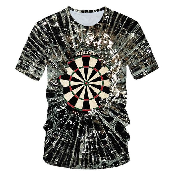 new product creative dart target 3d digital printing men's casual short sleeve pullover t-shirt, White;black
new product creative dart target 3d digital printing men's casual short sleeve pullover t-shirt, White;black