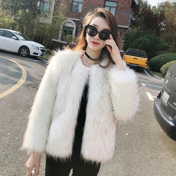 women's fur & faux 2021 autumn winter fashion female coat artificial woman long sleeve warm thick jacket ljj00161, Black
women's fur & faux 2021 autumn winter fashion female coat artificial woman long sleeve warm thick jacket ljj00161, Black