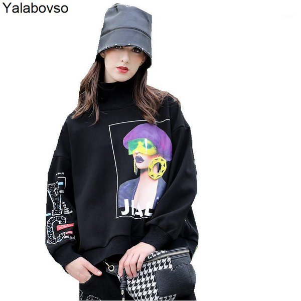 trend loose tees 2019 winter letter printing hoodies for women long sleeve high neck 4colors all match hoodies for women z31, Black
trend loose tees 2019 winter letter printing hoodies for women long sleeve high neck 4colors all match hoodies for women z31, Black