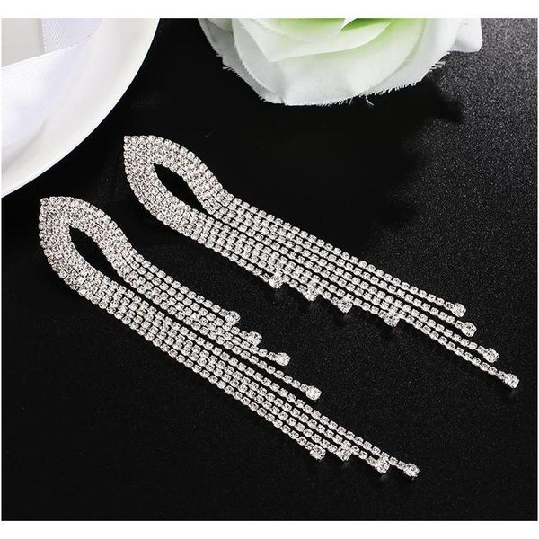 yfjewe fashion women long streamlined tassel crystal earrings woman girl jewel sqcavy dh_seller2010, Silver
yfjewe fashion women long streamlined tassel crystal earrings woman girl jewel sqcavy dh_seller2010, Silver