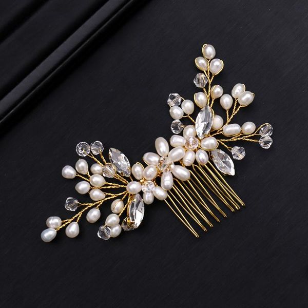 crystal hanamde hair combs pearl bridal hair jewelry gold color wedding accessories decoration haircomb for girl, Golden;silver
crystal hanamde hair combs pearl bridal hair jewelry gold color wedding accessories decoration haircomb for girl, Golden;silver