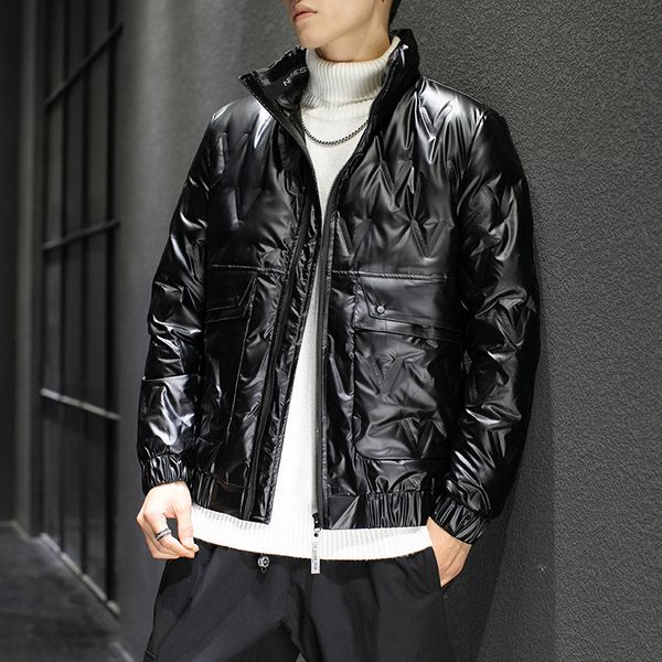 short down men's korean fashion comfortable bright face warm jacket vertical collar large casual loose winter wear, Black
short down men's korean fashion comfortable bright face warm jacket vertical collar large casual loose winter wear, Black