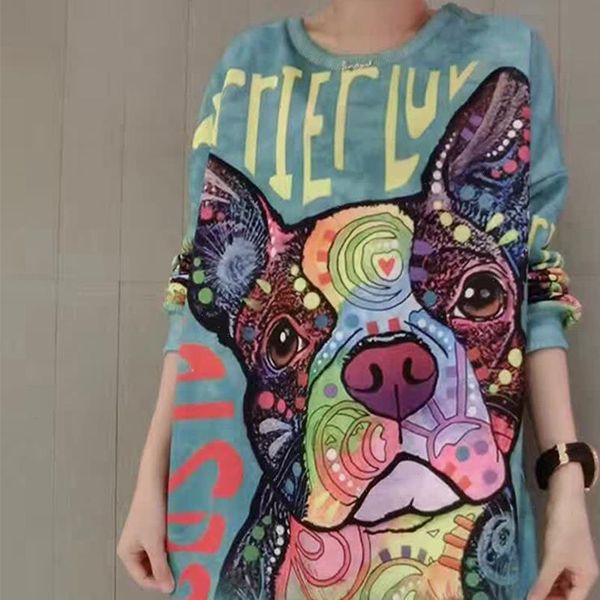 2021 autumn casual sweatshirts women cute puppy letters dog print loose pullover o neck long sleeve chic girls, Black
2021 autumn casual sweatshirts women cute puppy letters dog print loose pullover o neck long sleeve chic girls, Black