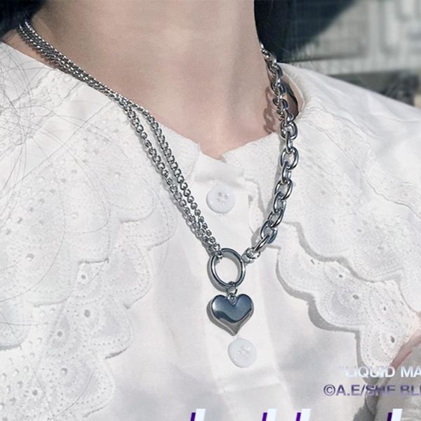chains necklace/chain/choker women necklace stainless steel metal heart pendants gold curb cuban chain hip hop rock choker jewelry boho, Silver
chains necklace/chain/choker women necklace stainless steel metal heart pendants gold curb cuban chain hip hop rock choker jewelry boho, Silver
