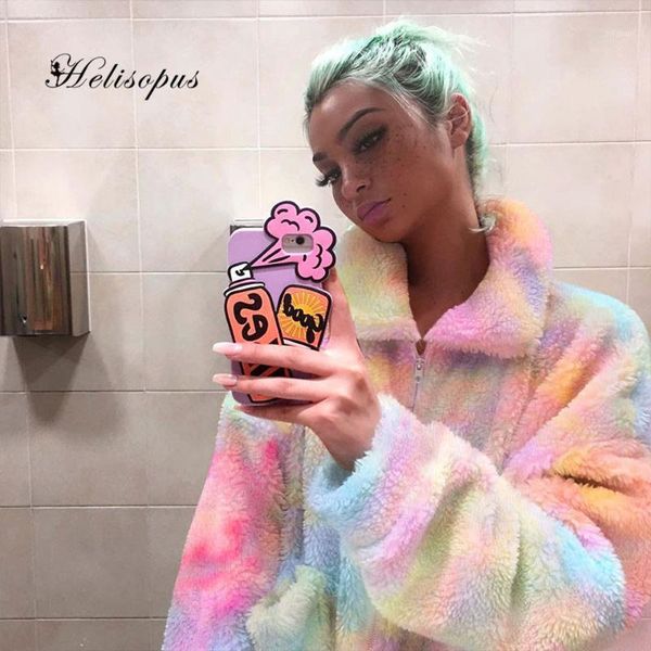 helisopus autumn winter new rainbow color furry jacket coat long-sleeved lapel cardigan fashion streetwear warm sweater1, Black
helisopus autumn winter new rainbow color furry jacket coat long-sleeved lapel cardigan fashion streetwear warm sweater1, Black