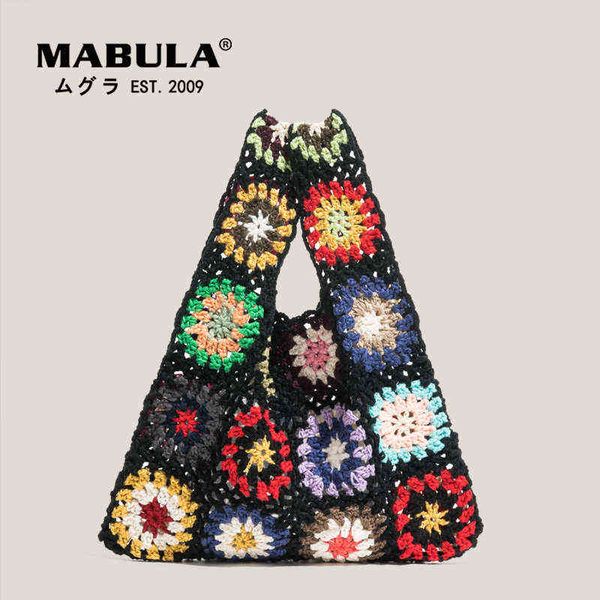 shopping bags mabula vintage flower print crochet cottontote for women summer beach handbag elegant knitted phone purses 220303
shopping bags mabula vintage flower print crochet cottontote for women summer beach handbag elegant knitted phone purses 220303