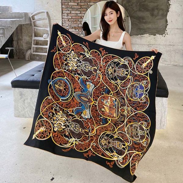 authentic silk scarf satin edge scarfs female mulberry-silk shawl stole tippet cape 110 110, Blue;gray
authentic silk scarf satin edge scarfs female mulberry-silk shawl stole tippet cape 110 110, Blue;gray