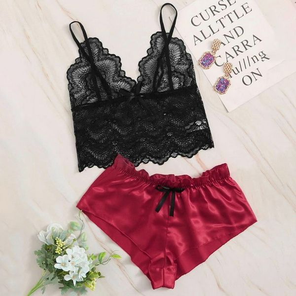 pajamas plus size lace lingerie summer sleepwear satin thin v-neck cute backless pyjamas women pijama mujer xl, Black;white
pajamas plus size lace lingerie summer sleepwear satin thin v-neck cute backless pyjamas women pijama mujer xl, Black;white