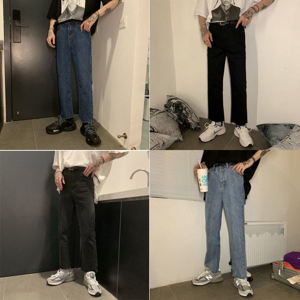 chic simple and versatile loose capri jeans for men's raw edge ins solid color straight tube wide leg pants fashion
chic simple and versatile loose capri jeans for men's raw edge ins solid color straight tube wide leg pants fashion