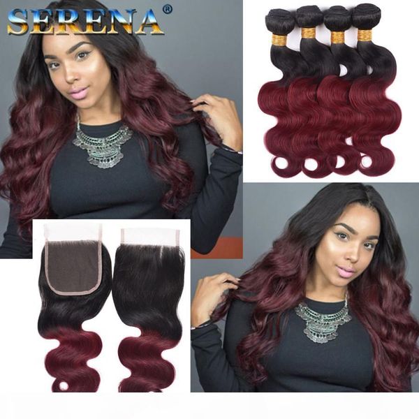 grade 7a ombre malaysian body wave virgin human hair extensions 2 two tone 1b 99j burgundy wine red hair weave weft bundles with closure, Black;brown
grade 7a ombre malaysian body wave virgin human hair extensions 2 two tone 1b 99j burgundy wine red hair weave weft bundles with closure, Black;brown