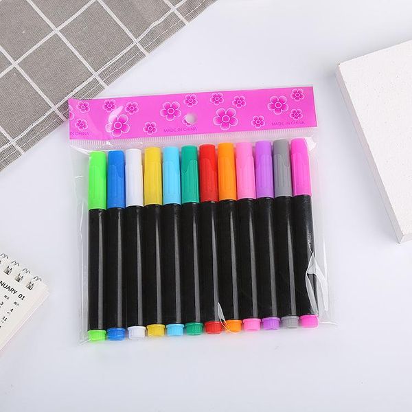 12 pcs set different colors water soluble liquid chalk children's drawing pen non dust board marker office school supplies h bbyfrt, Black;red
12 pcs set different colors water soluble liquid chalk children's drawing pen non dust board marker office school supplies h bbyfrt, Black;red
