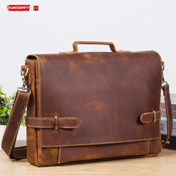 briefcases retro men's leather business briefcase men large-capacity handbag male shoulder cross computer bags crazy horse
briefcases retro men's leather business briefcase men large-capacity handbag male shoulder cross computer bags crazy horse