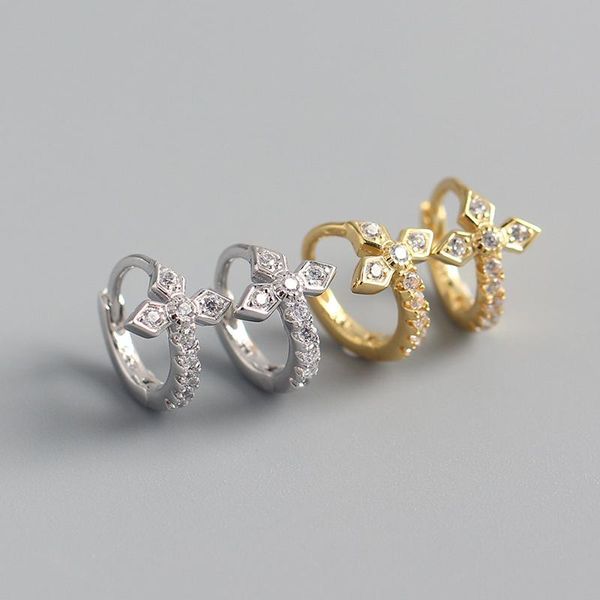 hoop & huggie real 925 sterling silver zircon cross earrings for fashion women ins fine jewelry 18k gold bohemian accessories gift, Golden;silver
hoop & huggie real 925 sterling silver zircon cross earrings for fashion women ins fine jewelry 18k gold bohemian accessories gift, Golden;silver