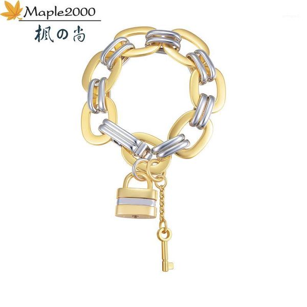 charm bracelets hip hop girl thick chain lock bracelet women cool babygril luxury for fashion jewelry 20211, Golden;silver
charm bracelets hip hop girl thick chain lock bracelet women cool babygril luxury for fashion jewelry 20211, Golden;silver