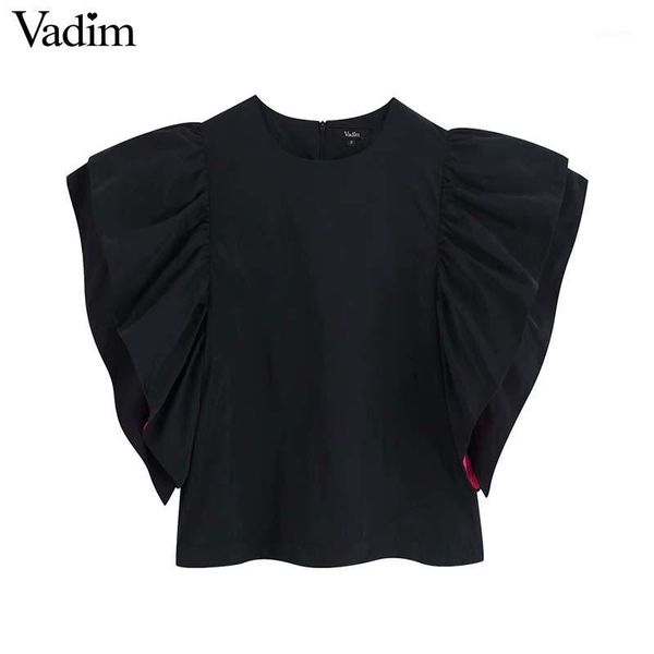 vadim women elegant short sleeve blouse loose-fitting double layered puff sleeve o neck shirt female stylish blusas da5711, White
vadim women elegant short sleeve blouse loose-fitting double layered puff sleeve o neck shirt female stylish blusas da5711, White