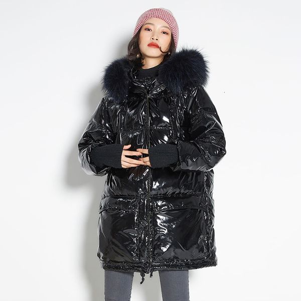 womens down jackets real fur collar hooded long jacket women 2020 winter ladies' down coat plus size loose glossy coats outwear y1112, Black
womens down jackets real fur collar hooded long jacket women 2020 winter ladies' down coat plus size loose glossy coats outwear y1112, Black