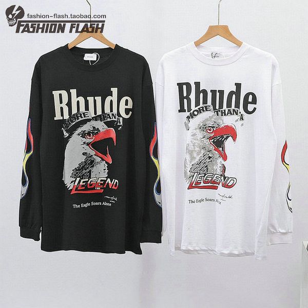 rhode осень x maxfield co branded la limited flame eagle с длинным рукавом футболки tee мужские и женские, White
rhode осень x maxfield co branded la limited flame eagle с длинным рукавом футболки tee мужские и женские, White
