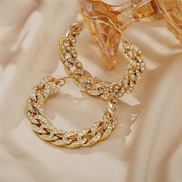 hip hop jewelry unique thick chain hoop earrings shiny rhinestone hoop earring fashion big circle earrings for women girls kimter-k191fa
hip hop jewelry unique thick chain hoop earrings shiny rhinestone hoop earring fashion big circle earrings for women girls kimter-k191fa